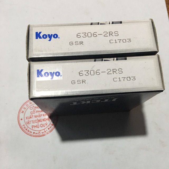 Vòng bi, bạc đạn Koyo 6306 - 2rs