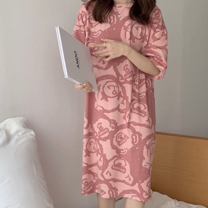 váy ngủ nữ mùa hè đồ ngủ ngắn tay cho sinh viên mùa thu mỏng mát | BigBuy360 - bigbuy360.vn