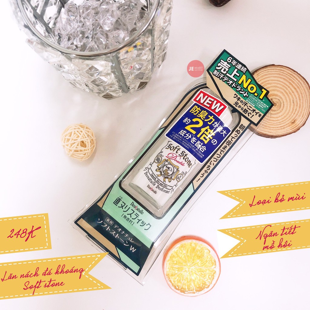 Lăn khử mùi đá khoáng Soft stone 20g