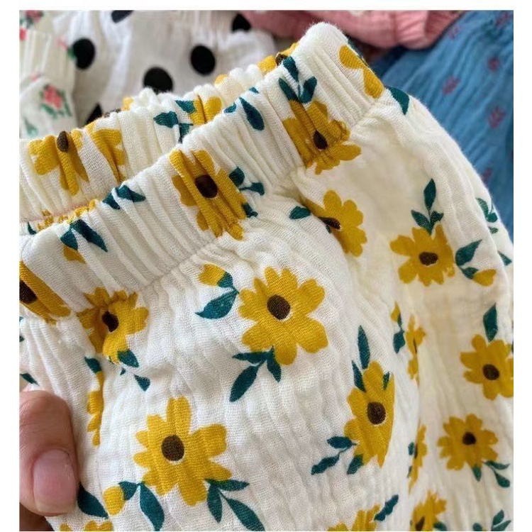 Quần Cotton Hai Lớp Họa Tiết Hoạt Hình Phong Cách Hàn Quốc Cho Bé