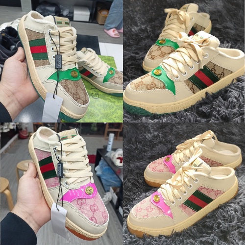 Giày sục thể thao nữ, Sục Gucci xanh hồng cực chất hot trend 2022 Full Box Bill
