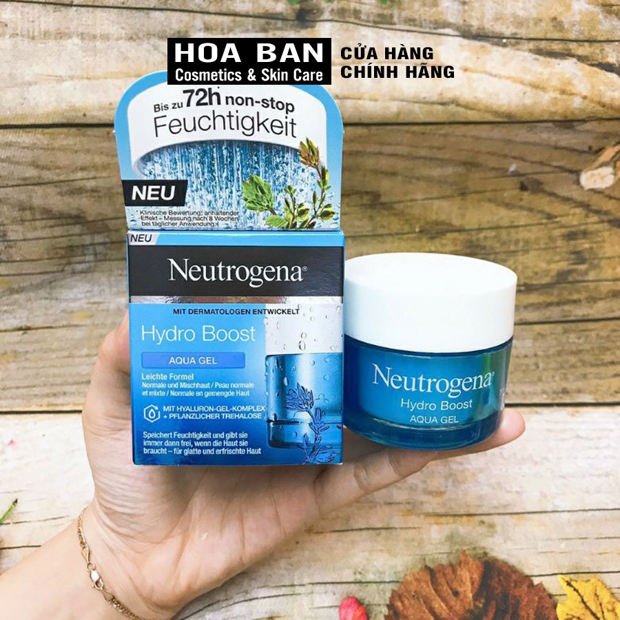 Gel Dưỡng Cấp Ẩm Da Dầu Neutrogena Hydro Boost Aqua Gel 50ml [MADE IN FRANCE]