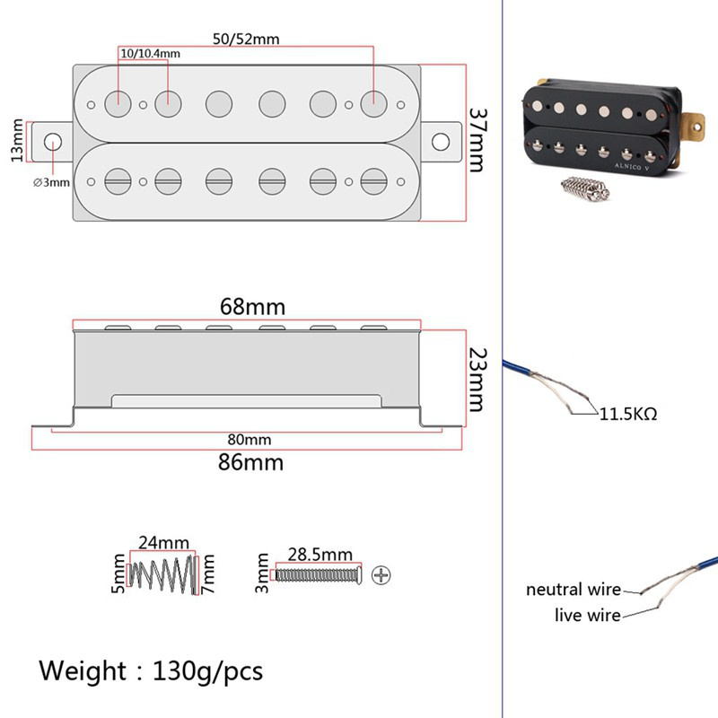 Pickup Đôi Humbucker Cho Đàn Guitar Điện