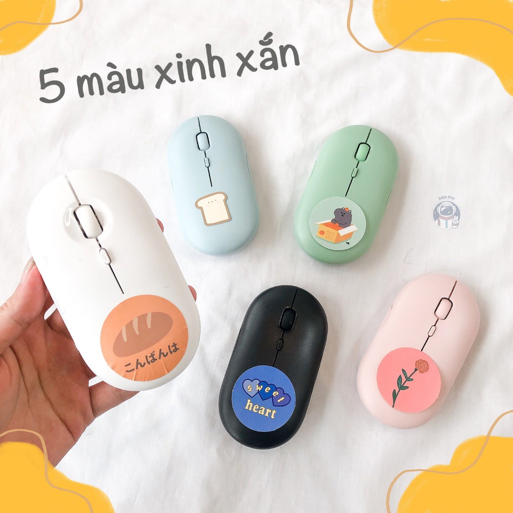 [Mã SKAMCLU9 giảm 10% đơn 100K] Chuột Máy Tính Không Dây Bluetooth - Kết Nối Kép