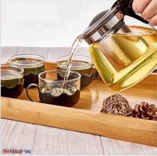 Bộ ấm pha trà thủy tinh