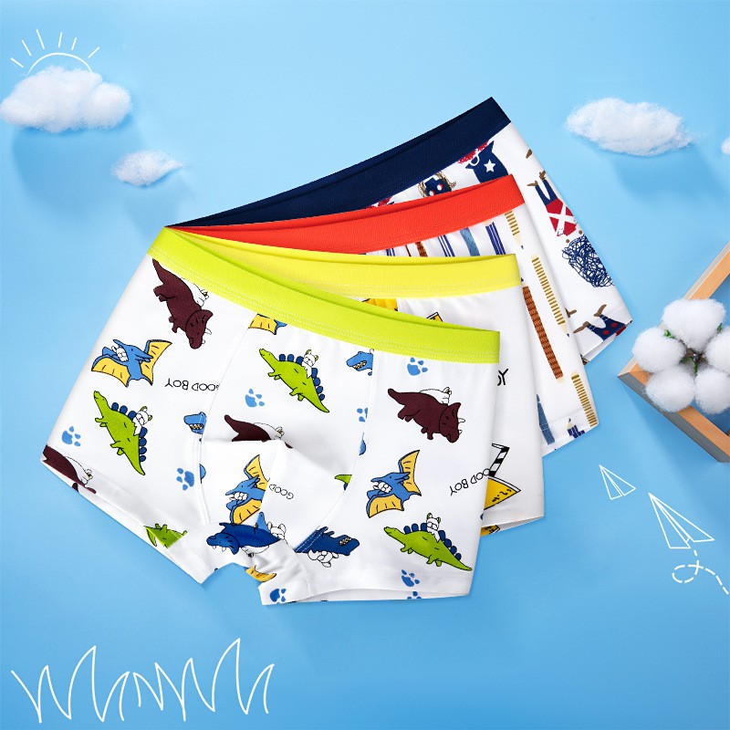 Set 2 Quần Lót Boxer Cotton Cho Bé Trai