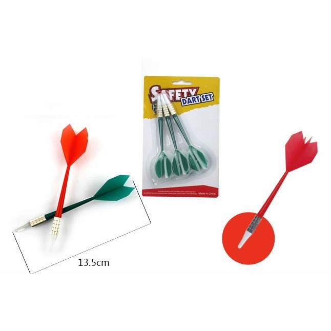 Bộ 03 m.ũi phi tiêu nhựa an toàn, chuyên dùng cho bảng phi tiêu nhựa