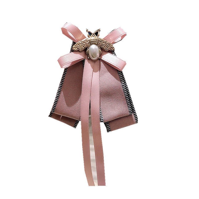 Ghim Cài Áo Hình Nơ Đính Ngọc Trai Xinh Xắn