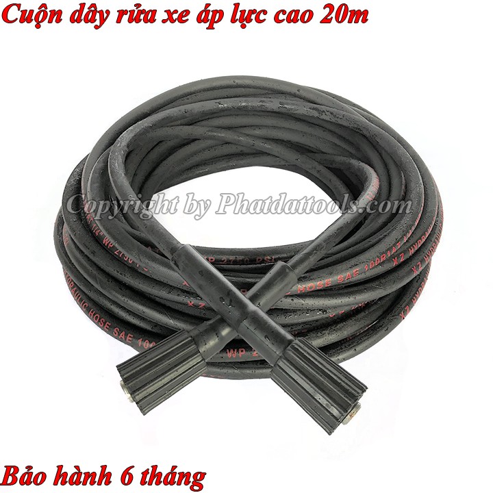 Dây rửa xe cao áp 20m đen 22x22