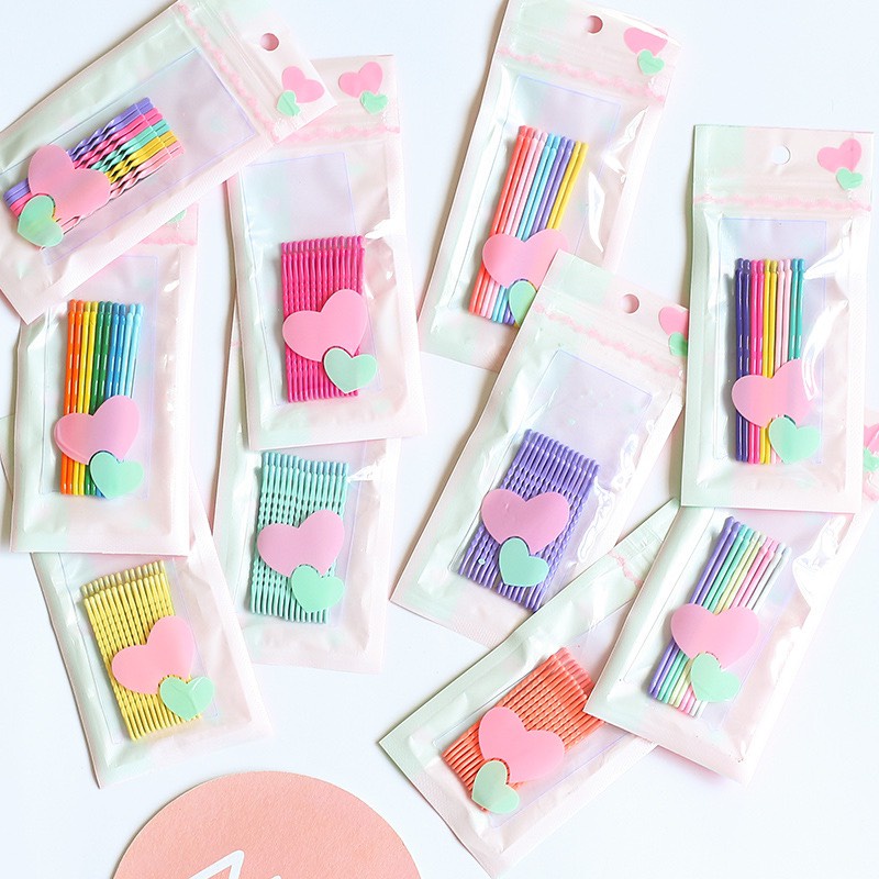 Set 10 Kẹp Tăm Cho Bạn Nữ Mix Nhiều Màu Xinh Xắn