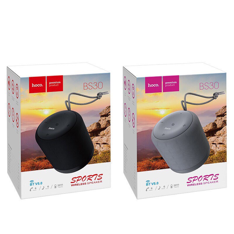 Loa Mini Cầm Tay Hoco BS30, Bluetooth 5.0, Nhỏ Gọn, Âm Thanh Ấn Tượng, Rõ Nét, Pin Trâu Nghe Nhạc Liên Tục 6H.