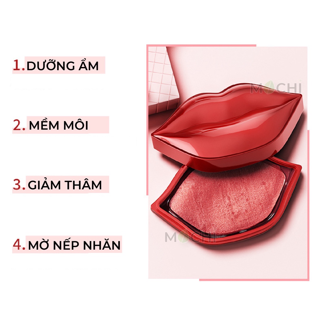 Mặt Nạ Dưỡng Hồng Môi Hộp 20 Miếng Cấp Ẩm Da Môi Giảm Thâm Mềm Môi Mask Cherry Collagen Bioaqua Nội Địa Trung MOCHI SHOP