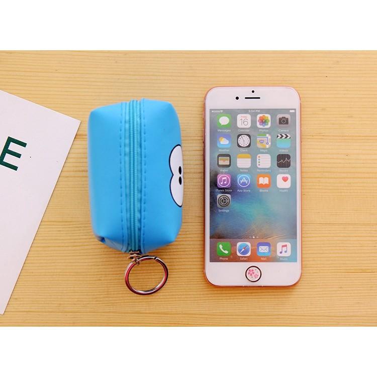 Bóp Da Pu Hình Vuông Hoạ Tiết Hoạt Hình