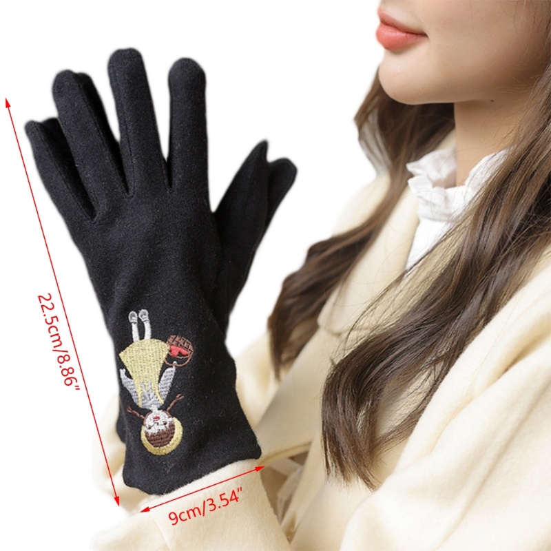 Găng Tay Giữ Ấm Mùa Đông Họa Tiết Hoạt Hình Cho Nữ