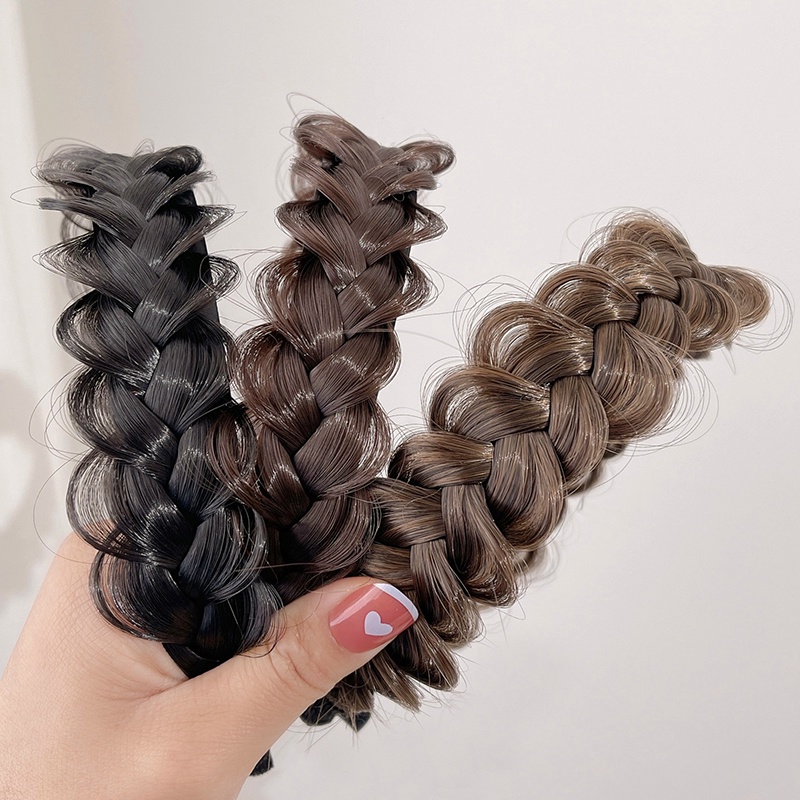 Băng Đô Bện Tóc Giả Phong Cách Hàn Quốc Dành Cho Nữ
