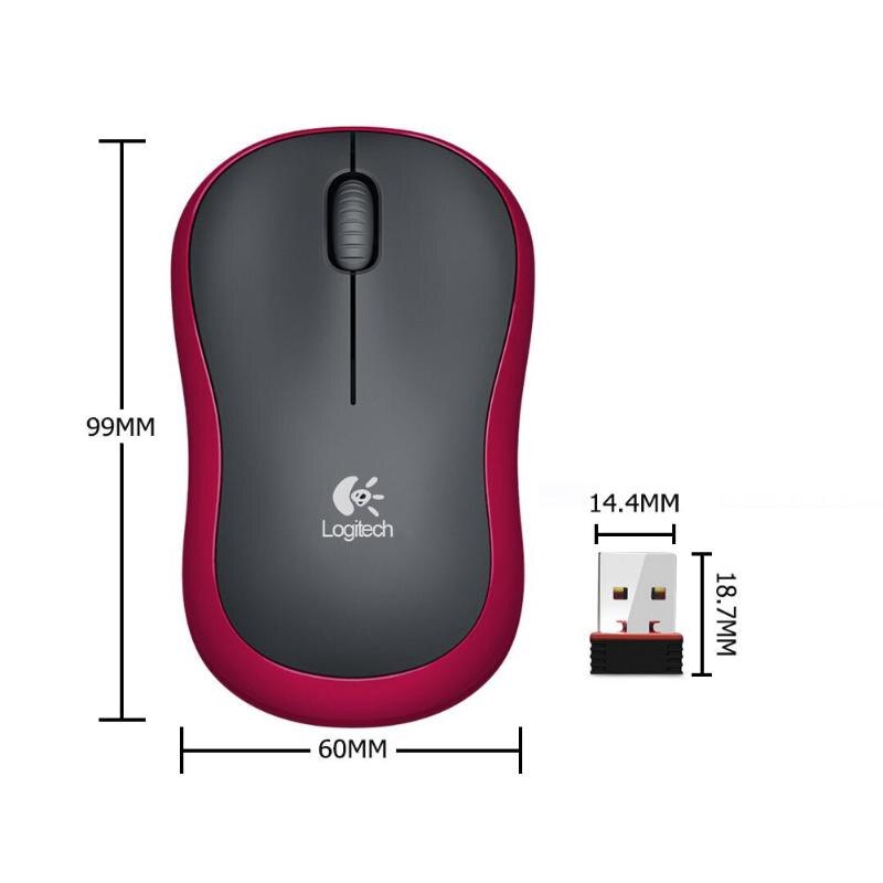 Chuột máy tính không dây Logitech M186 USB 2.4GHz 1000DPI cao cấp