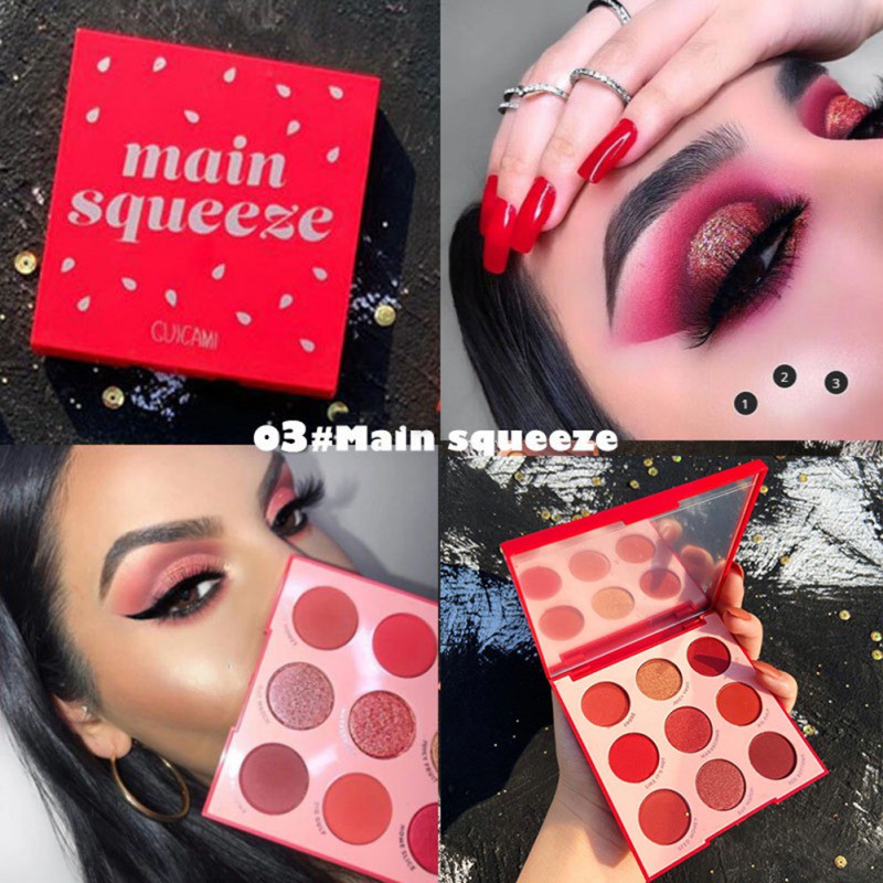 [Hàng mới về] Bảng phấn mắt 9 màu nhũ sáng bóng trang điểm mắt tiện lợi | BigBuy360 - bigbuy360.vn