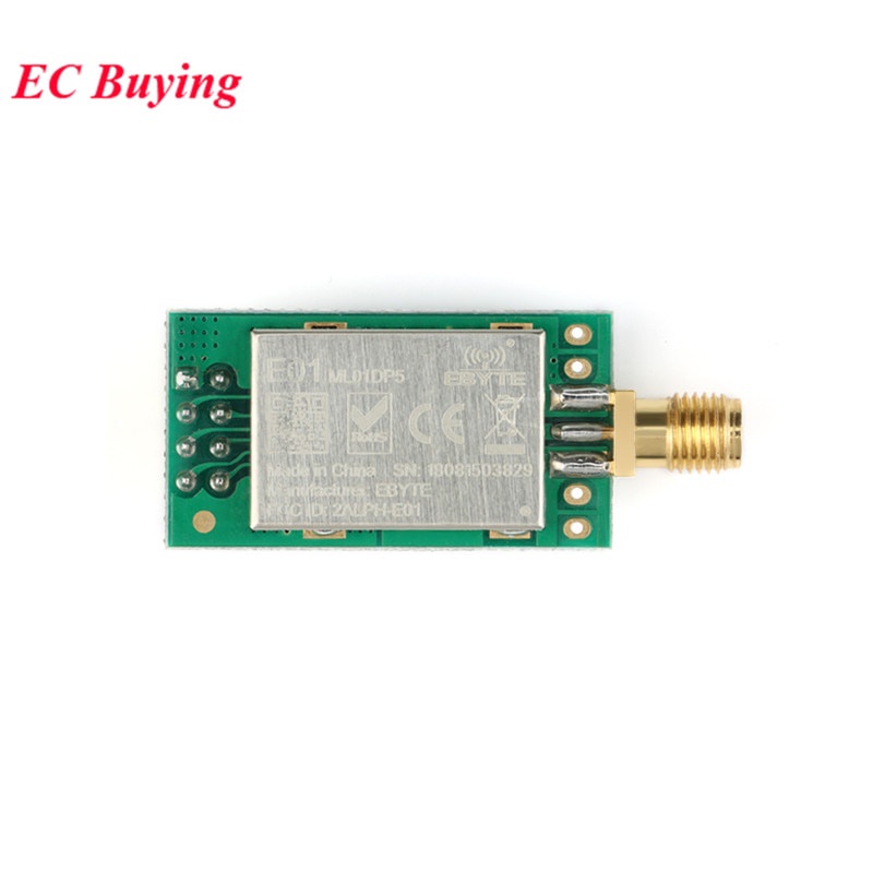 Mô Đun Thu Phát Không Dây NRF24L01 E01-ML01DP5 Ebyte 20dBm Phạm Vi 2100m SPI NRF24L01 + PA + LNA 2.4GHz RF20210822