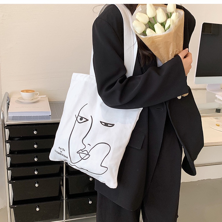 Túi Đeo Vai Vải canvas Cầm Tay Sức Chứa Lớn Thời Trang Cho Nữ