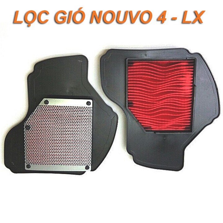 LỌC GIÓ XE NOUVO CÁC ĐỜI NO CŨ ( 1, 2, 3)  ,LX (4) , SX (5) ,NO 6