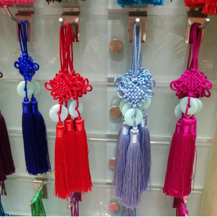 Đồng tâm ngọc bội - tua sáo, tua quạt, treo đai áo trang trí ngày tết