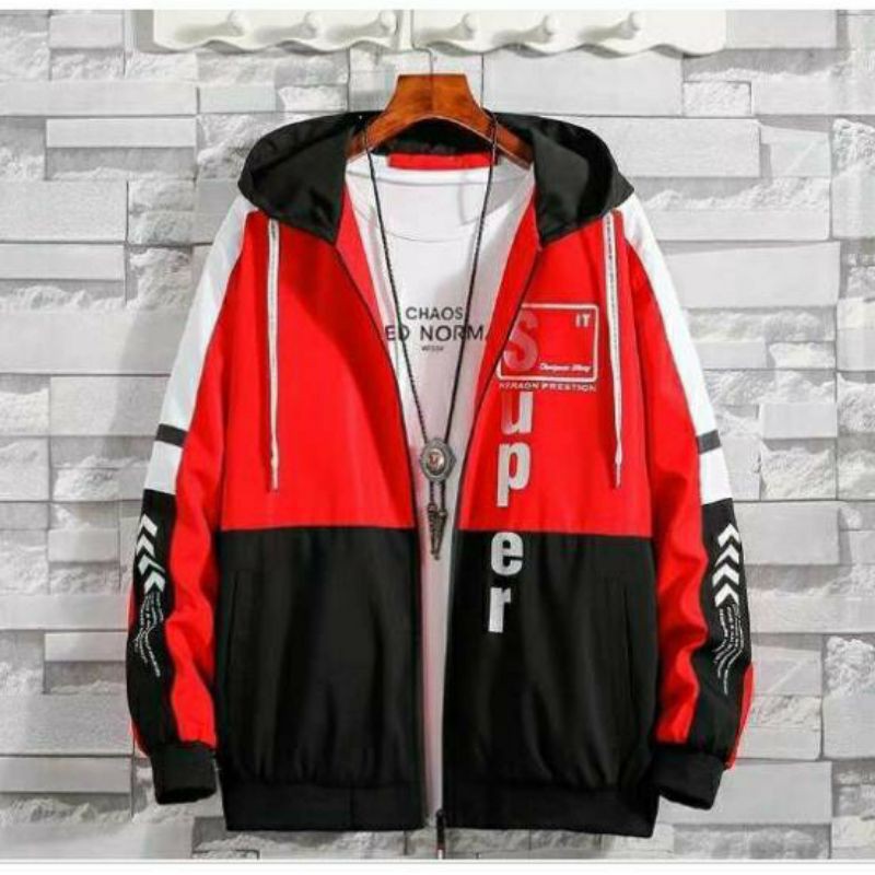 Áo khoác dù in SUPER unisex dành cho nam nữ, jacket form rộng có 3 màu unisex ulzzang | BigBuy360 - bigbuy360.vn