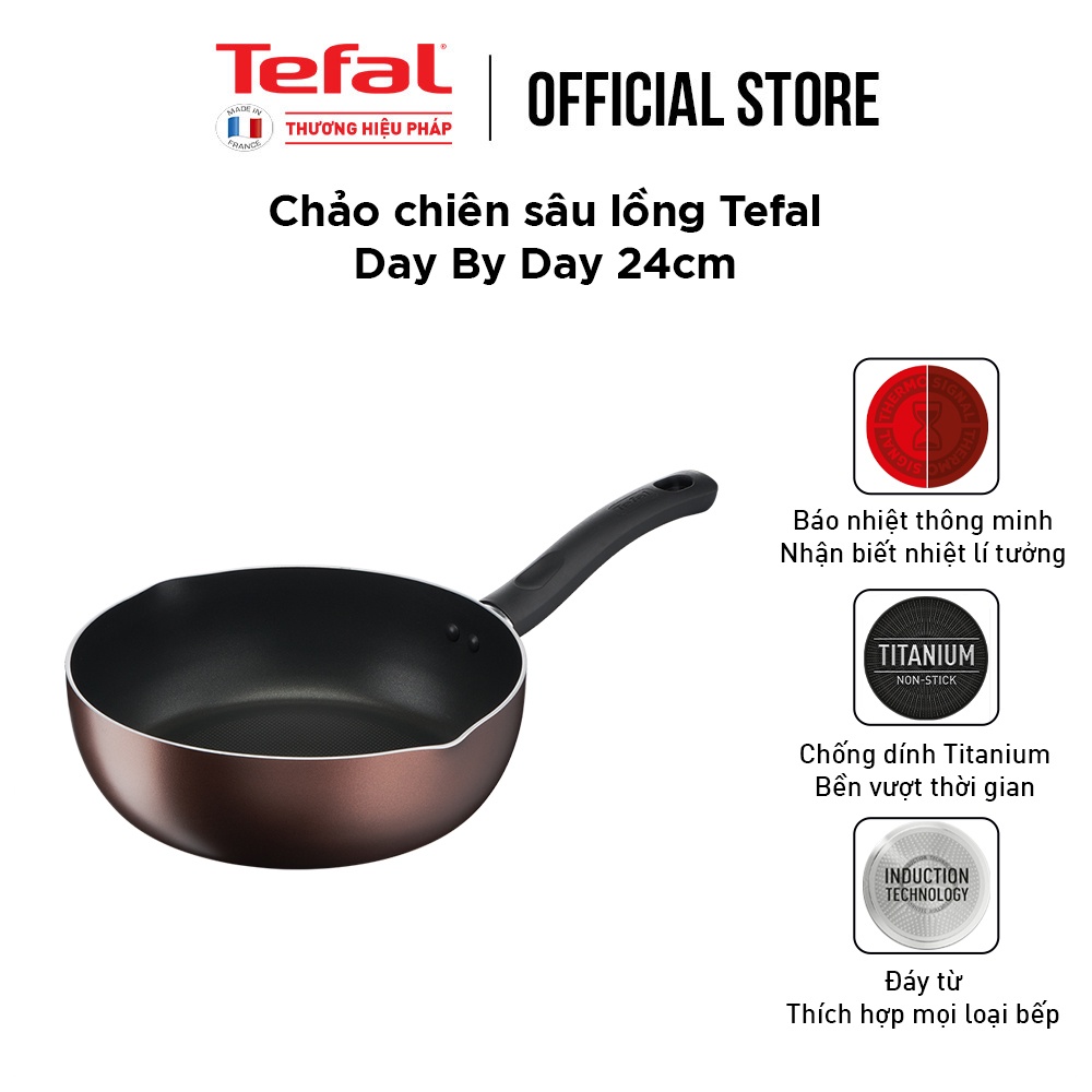 Chảo chiên sâu lồng Tefal Day By Day 24cm