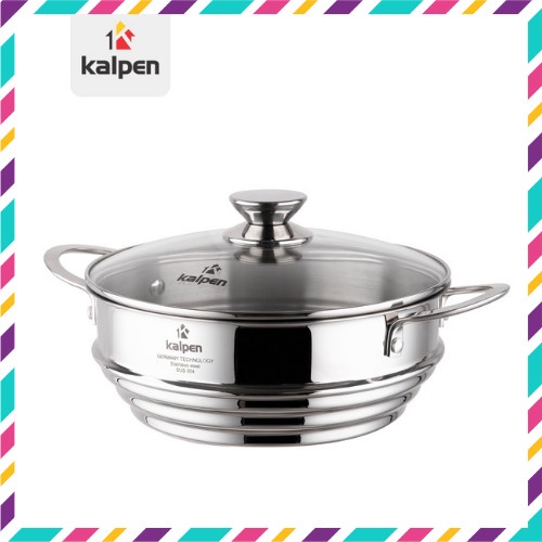Nồi Xửng Hấp Inox 304 Thông Minh Kalpen có size 20cm ,24cm ,28cm rất tiện dụng