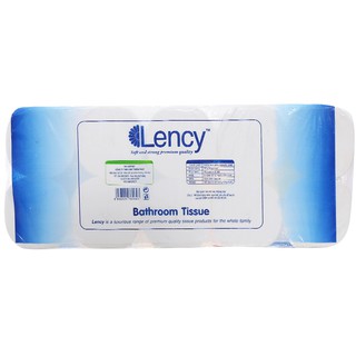 Giấy Vệ Sinh Lency Xanh Cao Cấp 10 Cuộn Không Lõi