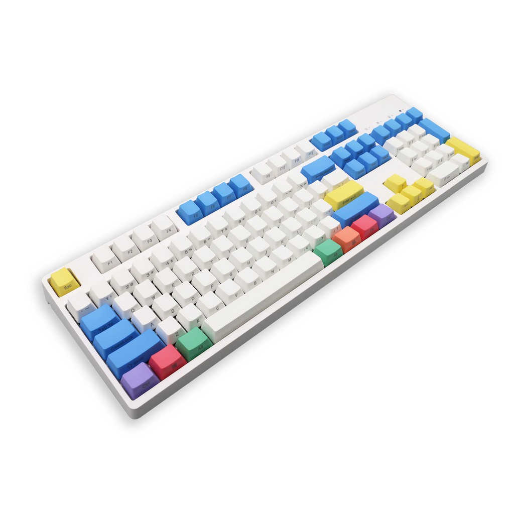 ♚✤Bàn phím cơ màu PBT keycap IKBC màu phấn phù hợp với 104 phím, mặt khắc 108/87 màu