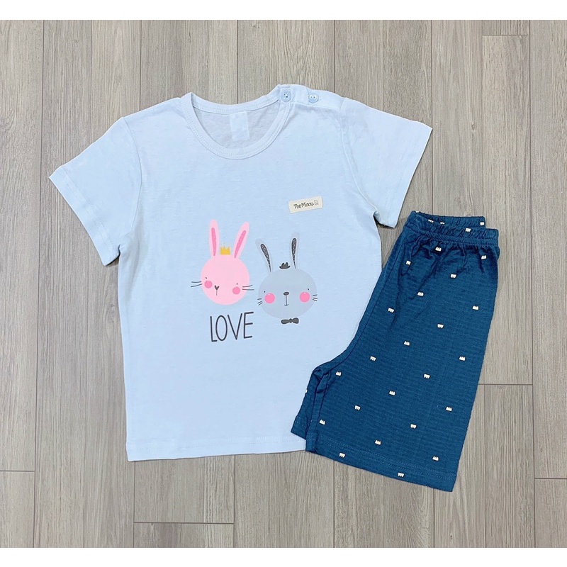 Bộ cotton giấy The Minou xuất Hàn dư xịn cho bé tra/ bé gái