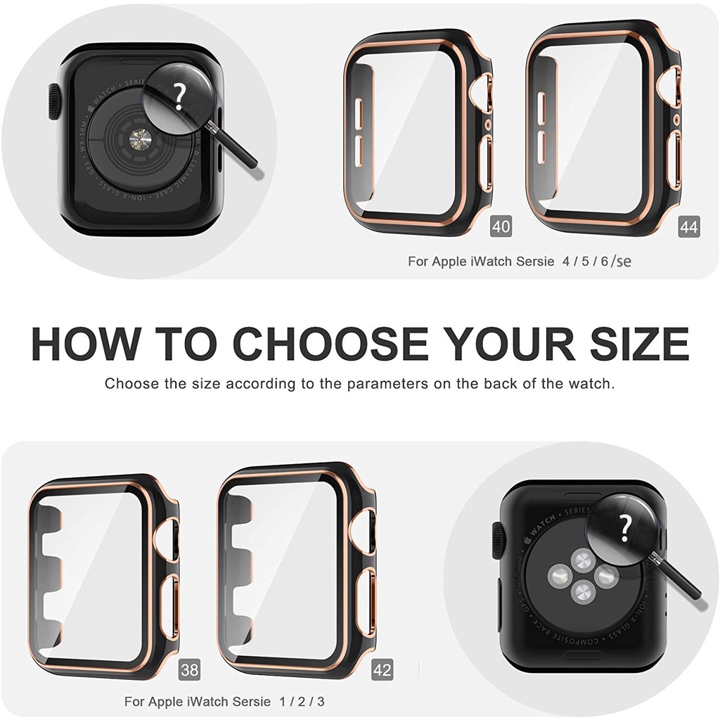 Ốp bảo vệ bằng TPU kèm dây đeo cao su mềm thích hợp cho Apple Watch 6 5 40mm 44mm 42mm / 38mm iWatch 5 4 3 6 SE