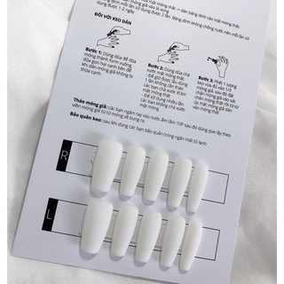 Móng giả sơn trơn đánh lỳ nailbox fom vuông thang