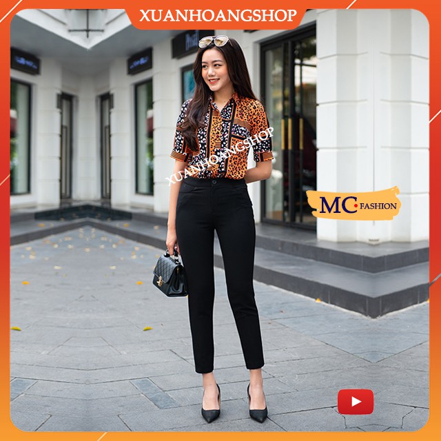 Quần Tây Nữ Công Sở Mc Fashion, Lưng Cạp Cao, Đẹp, Kiểu Dáng Ống Côn Âu, Màu Đen Q0348