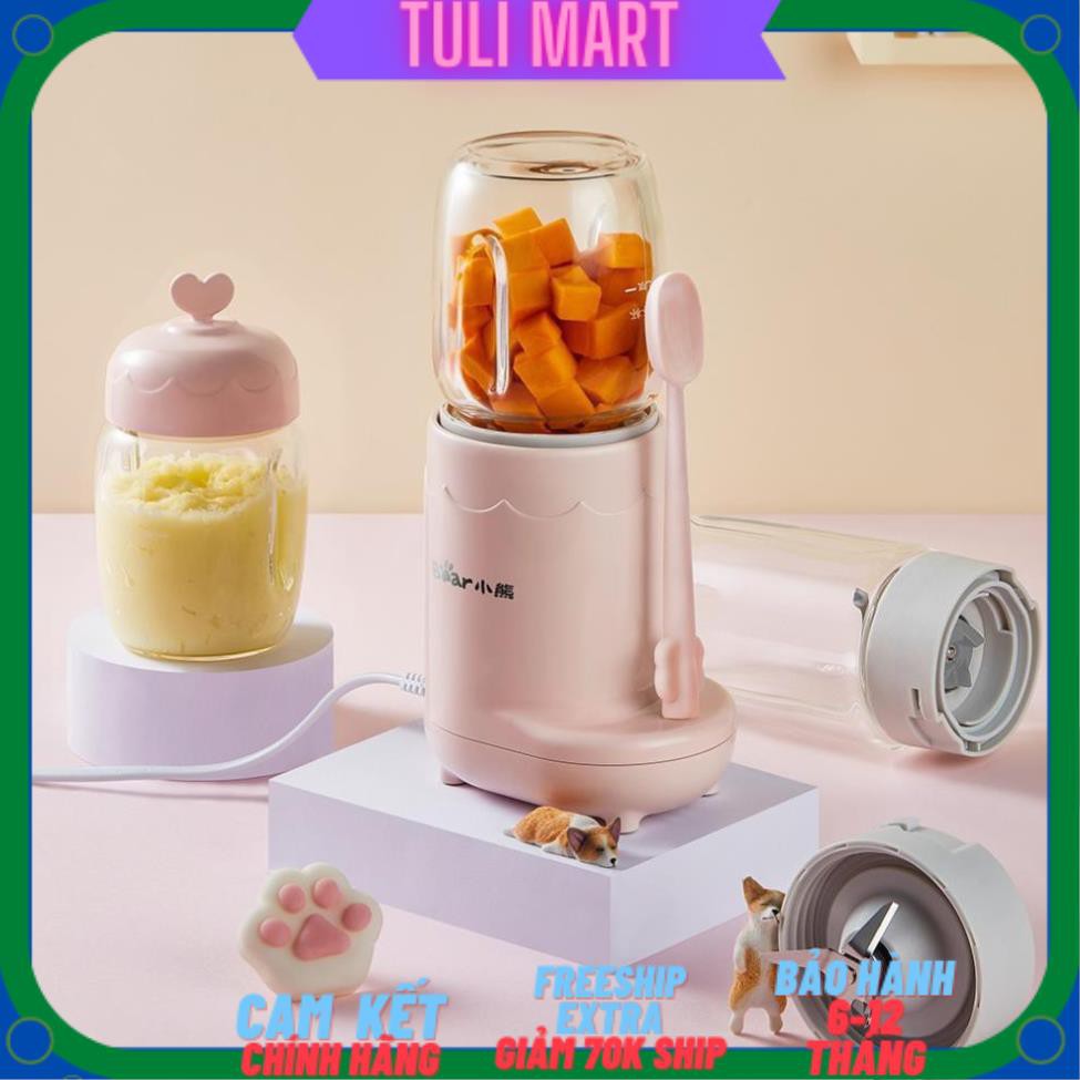 Máy Xay Thực Phẩm Cho Bé Ăn Dặm Mini Đa Năng Cầm Tay Bear – Máy Xay Thịt, Cháo, Xay Rau Củ Chính Hãng, Có Sẵn – Bear