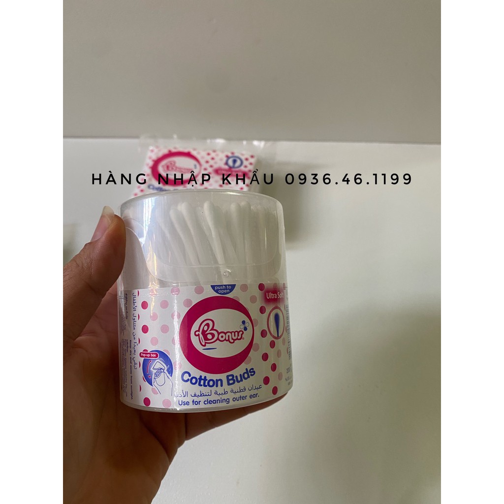 Bông ngoáy tai người lớn  hộp,Gói 200 cái Thái Lan