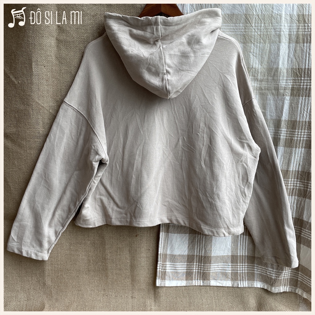 Áo Hoodie Chất Nỉ Màu Nâu Vintage | Secondhand | Đô Si La Mi | DD15 |