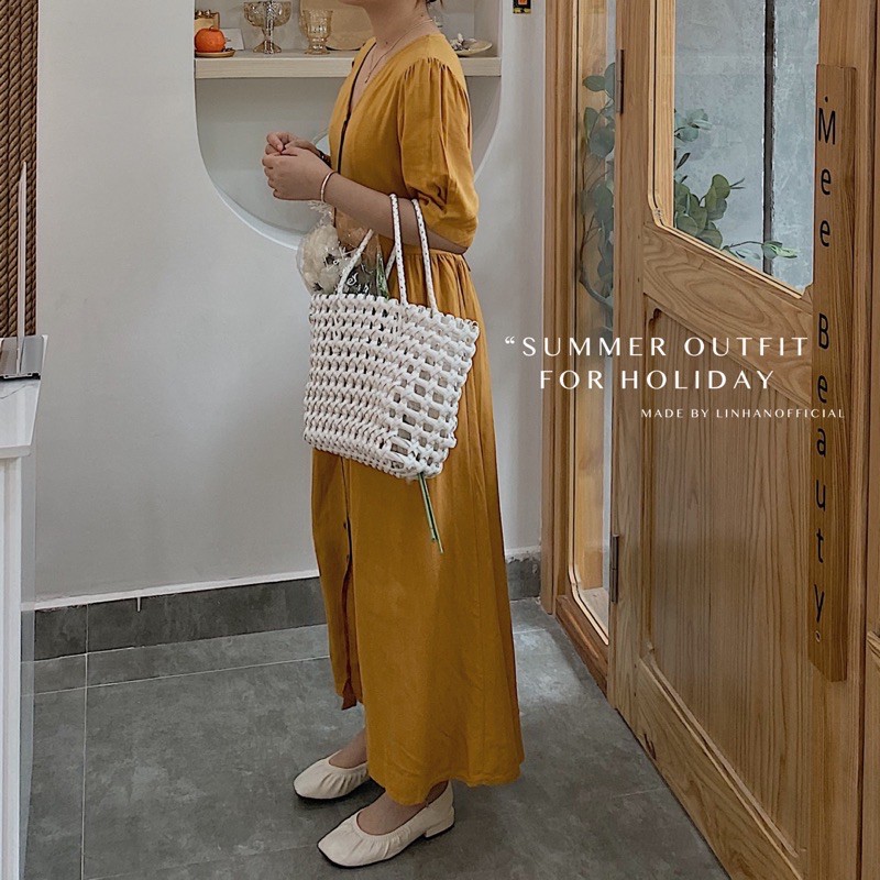 Váy thô hàn cổ V (2116) | BigBuy360 - bigbuy360.vn