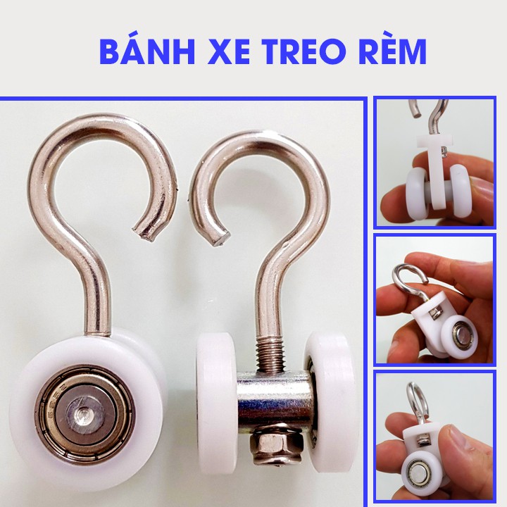 Bánh xe treo rèm loại 2 bánh => Shop HTM2000