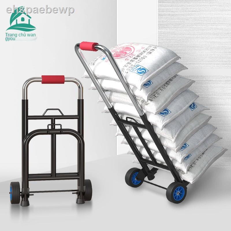 Nổ xe đẩy nhỏ để di chuyển và kéo hàng hóa Các quầy có thể gập lại chở đồ mua sắm tại nhà tạp