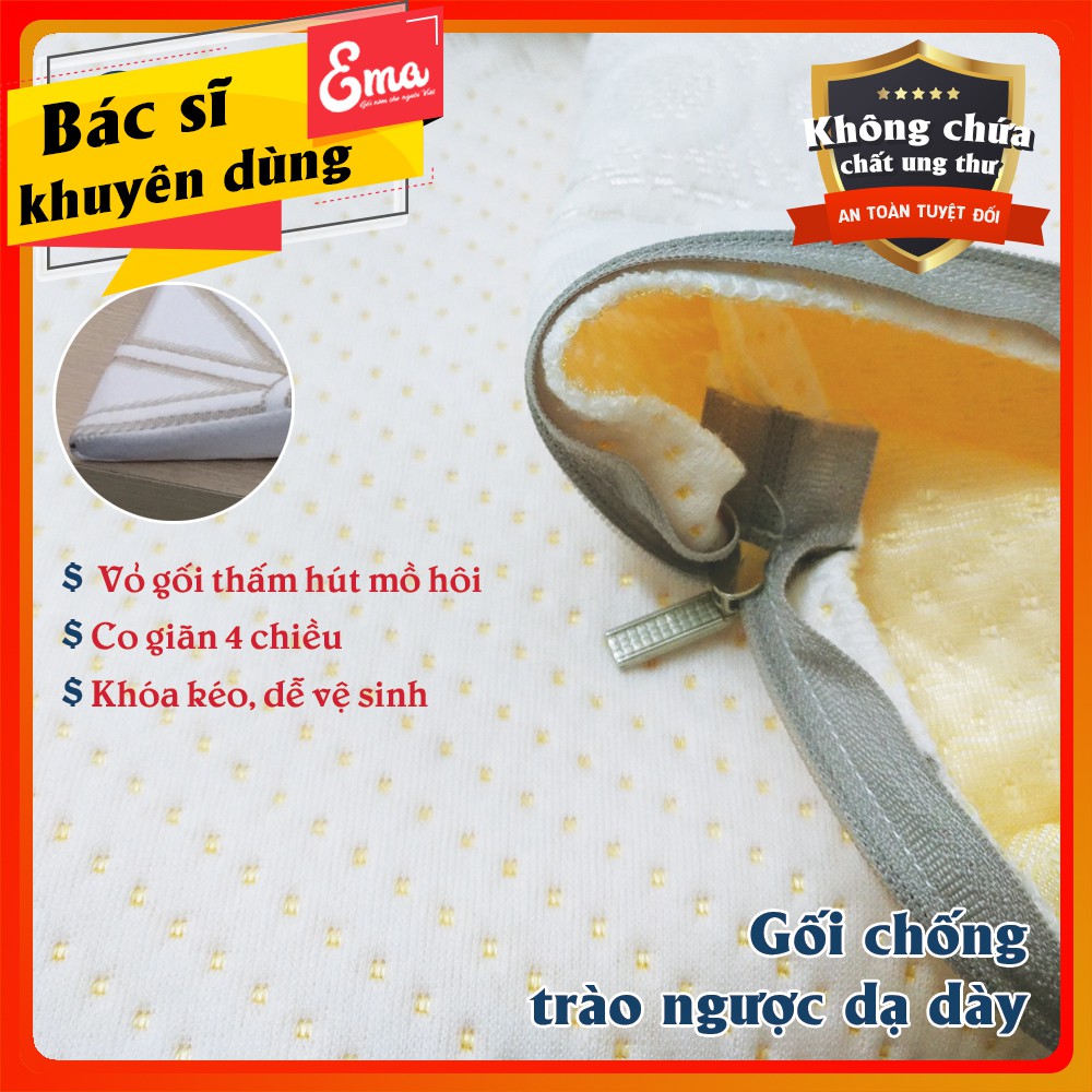 ⭐YÊU THÍCH NHẤT⭐Gối chống trào ngược dạ dày cho người lớn Ema - Giảm trào ngược, suy giãn tĩnh mạch chân, ngủ ngáy, COPD