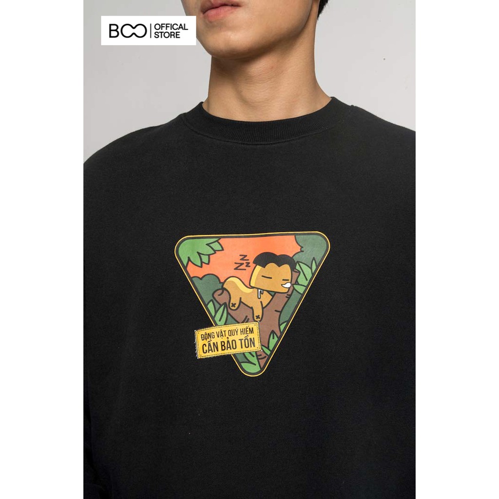 Áo Sweatshirt Nỉ Không Mũ Nam Nữ Unisex BOO Dáng Oversize Form Rộng Nỉ Da Cá In Hình Busticker | BigBuy360 - bigbuy360.vn