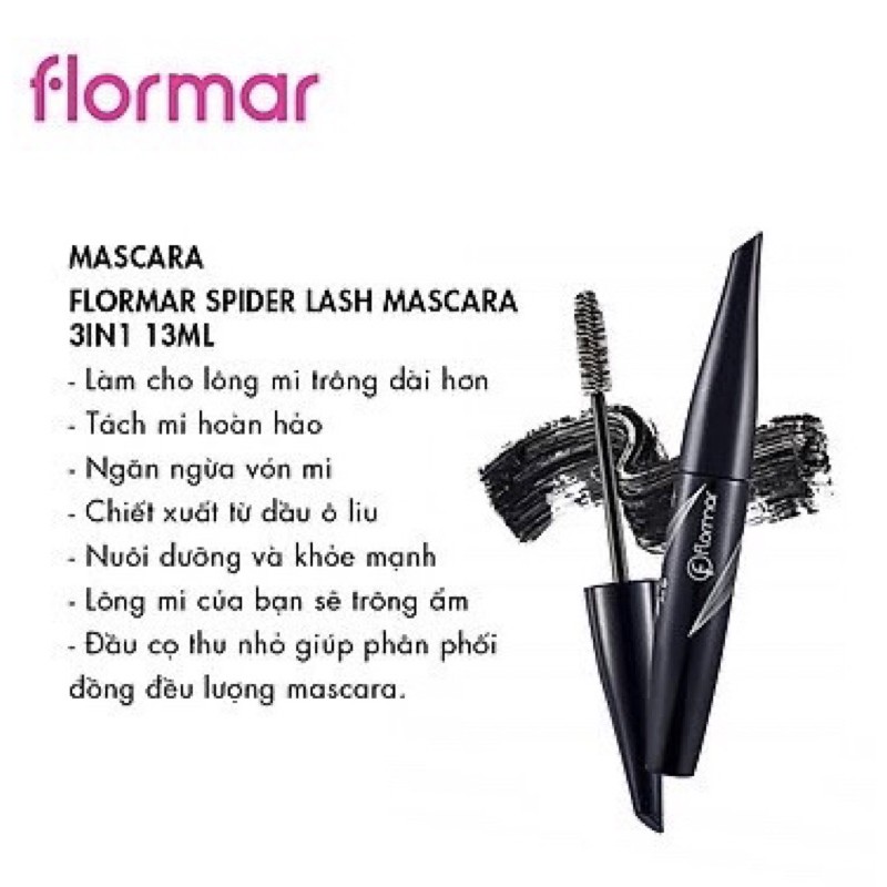 Mascara 3 Trong 1 Flormar Spider Lash 13ml