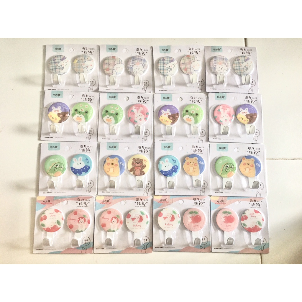 Set 2c Móc Treo Dán Tường Nhiều Hình Kute