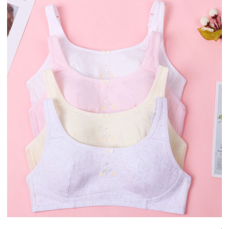 Bra / Áo Lá Cotton Nữ Sinh Hình Họa Mi Xuất Đông. A184.