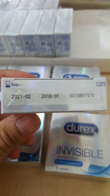 Bao Cao Su ÔM SÁT SIÊU MỎNG Durex Invisible - 3 cái