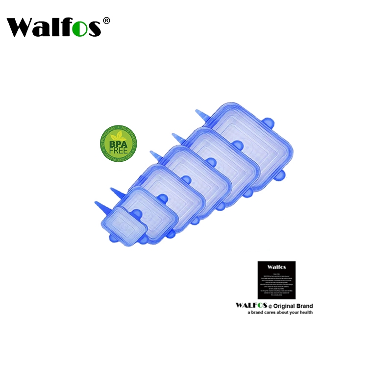 Bộ 6 nắp đậy Walfos silicone cấp thực phẩm