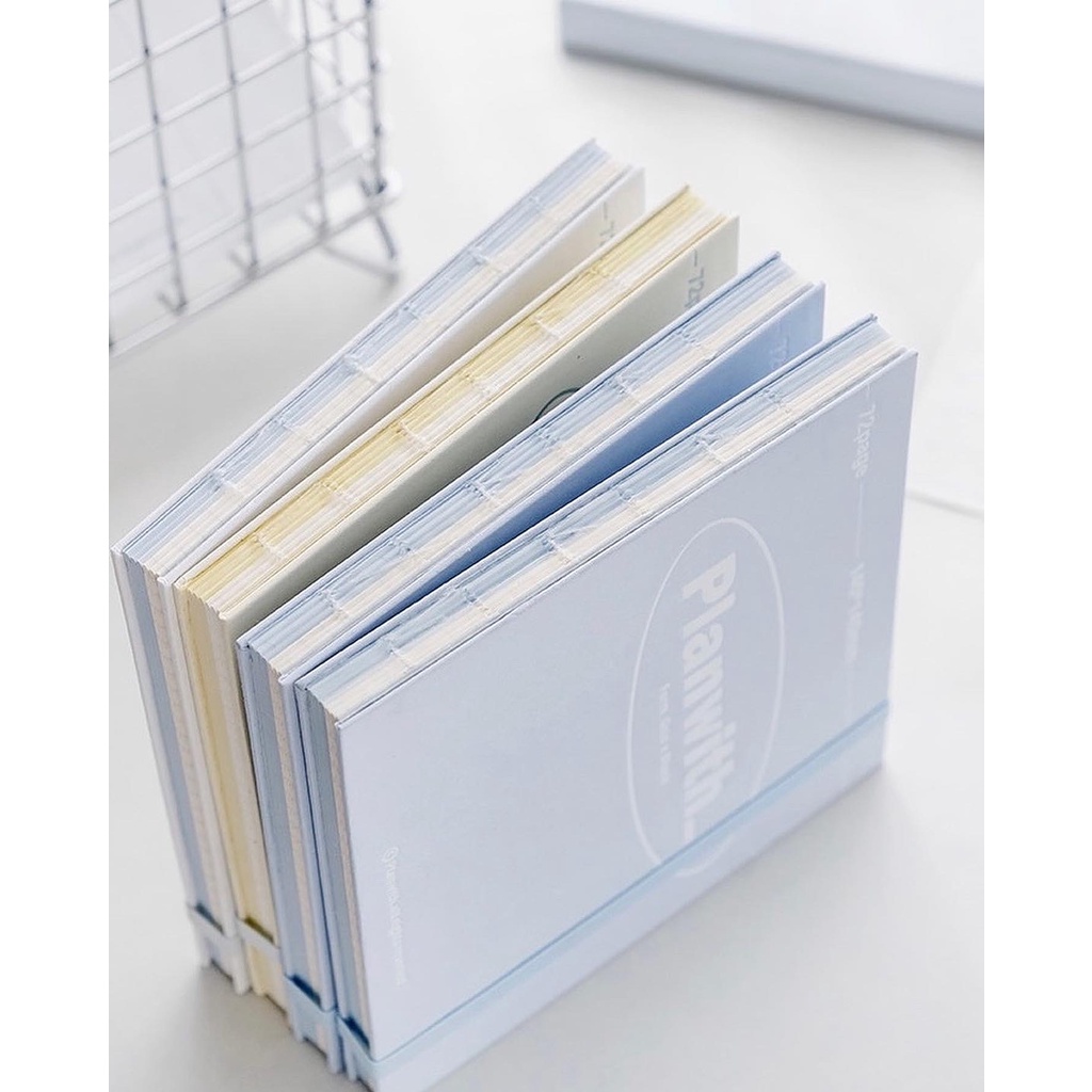 Sổ May Gáy PLANWITH Giấy 100Gsm Thương hiệu RosyPosy Form Vuông
