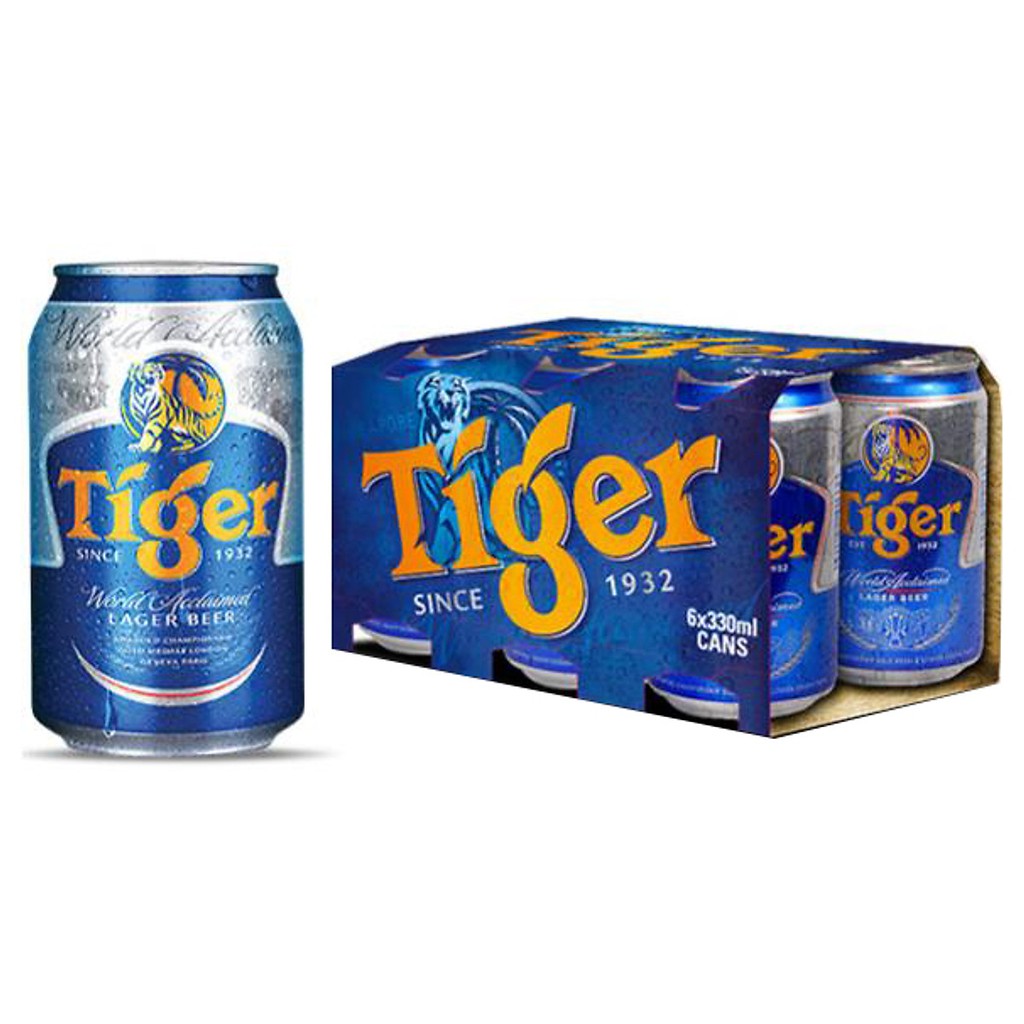 Combo 6 lon bia Tiger 330ml/lon