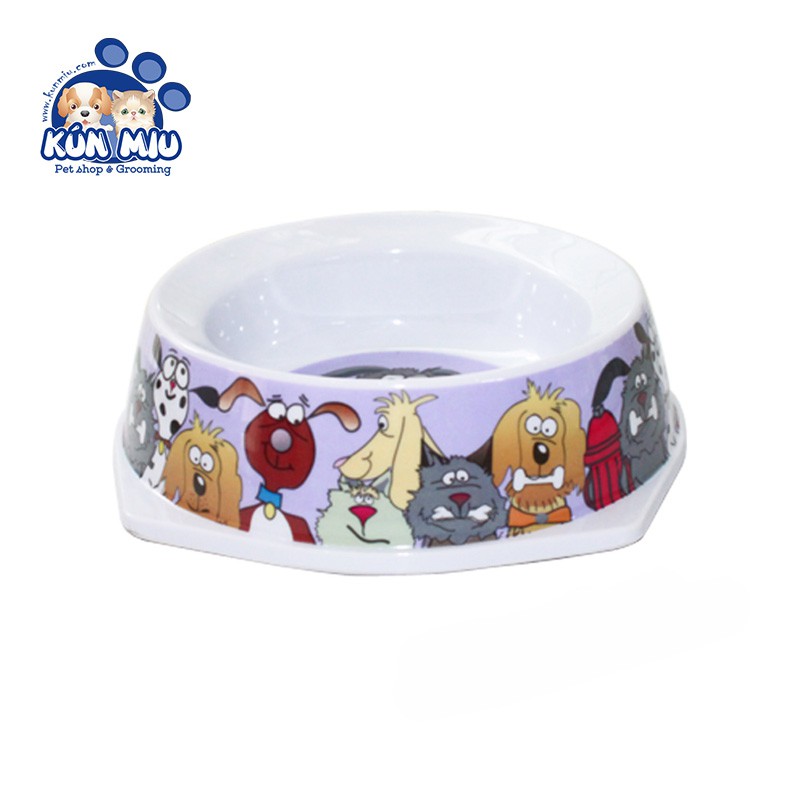 Bát ăn cho chó mèo dung tích 150ml Kún Miu chất liệu nhựa PP an toàn cho người và thú cưng